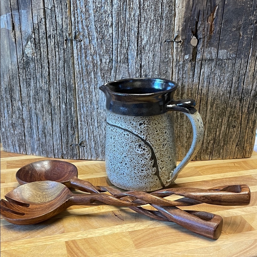 Artisan | HandCrafted | Brown/Cream |Speckled | Pottery | Pitcher/Creamer